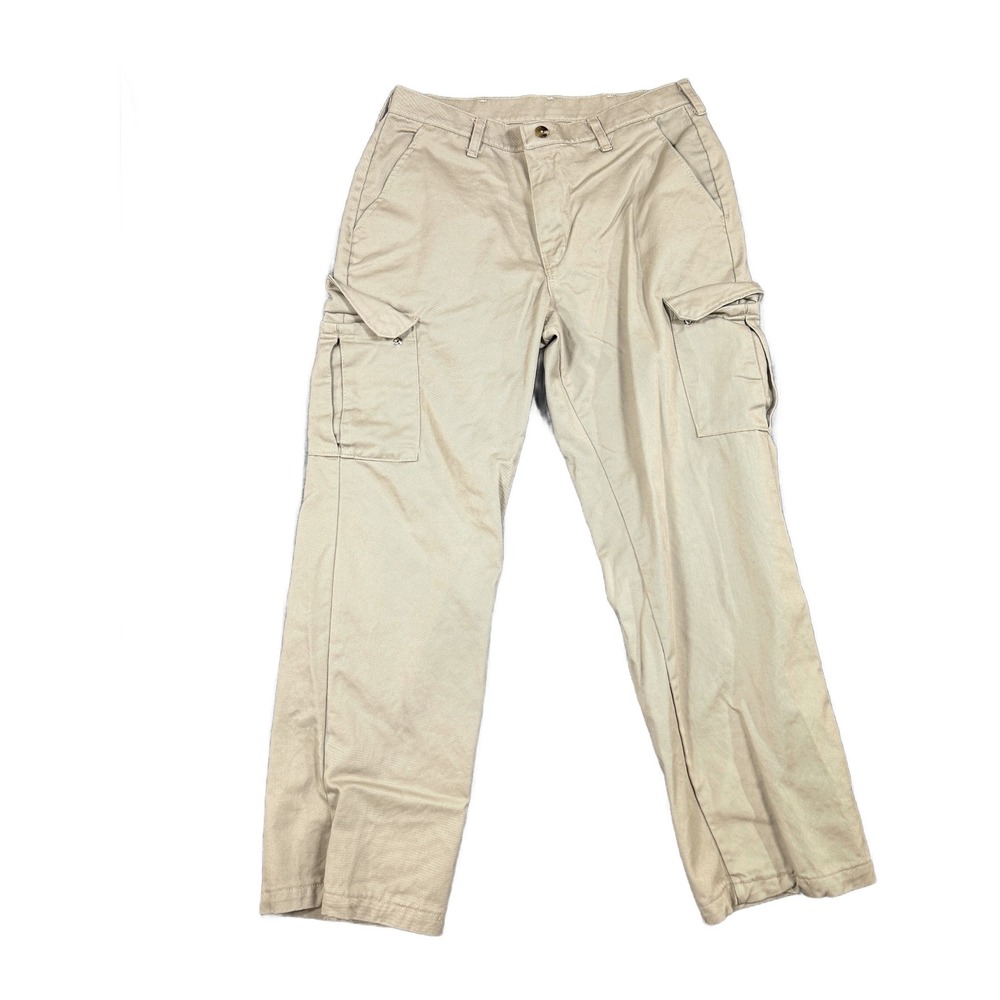 Red Kap Mens Khaki Tan Cotton Cargo Work Pants PC76KH1 Size 34x29 Utility Twill